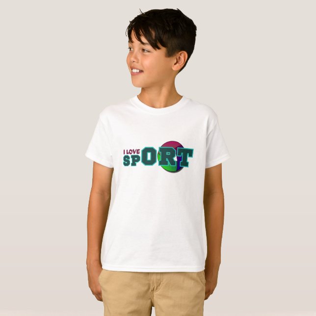 I Kärlek Sport T Shirt (Hel framsida)