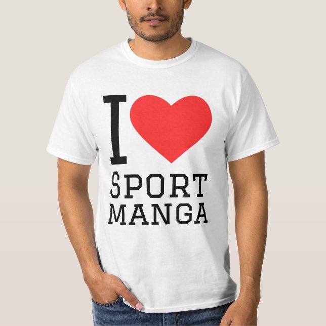 I kärlek sportmanga t shirt (Framsida)