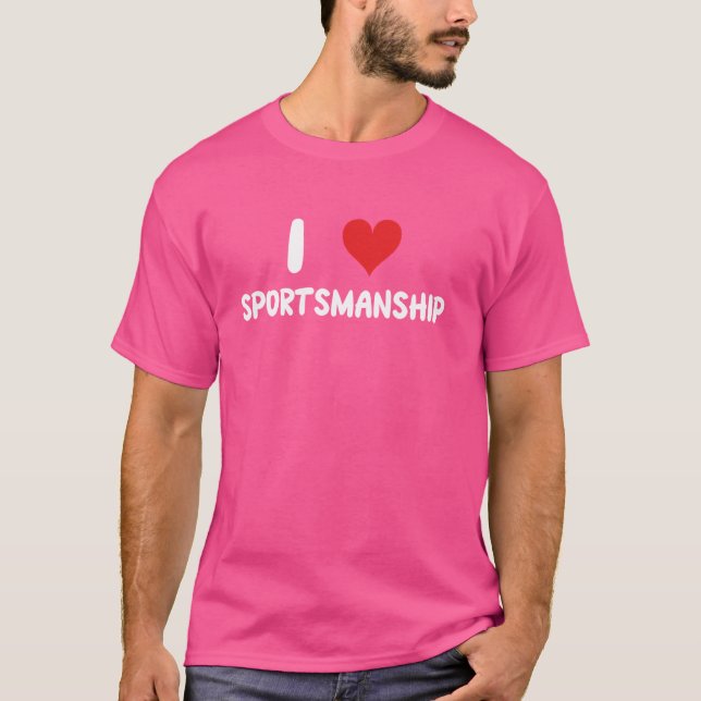 I Kärlek Sportsmanship - Coach Tränar Baseball Sof T Shirt (Framsida)