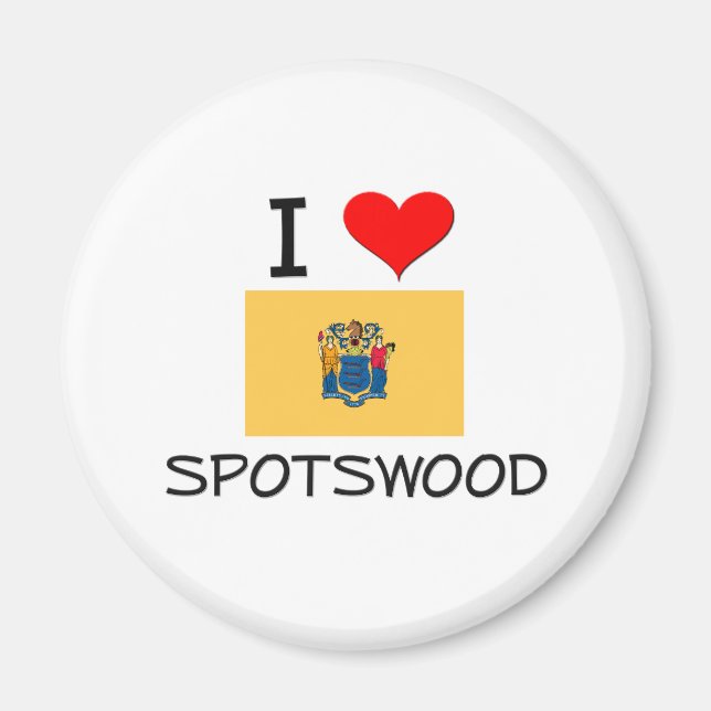 I Kärlek Spotswood New jersey Magnet (Framsidan)