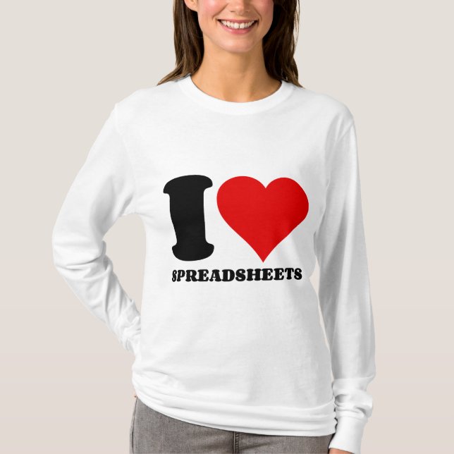 I KÄRLEK SPREADSHEETS T SHIRT (Framsida)