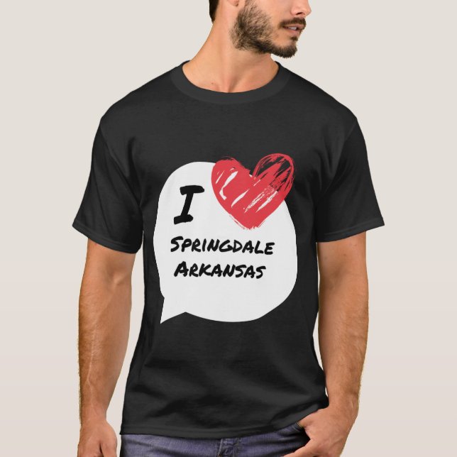 I kärlek Springdale Arkansas Oversized T Shirt (Framsida)