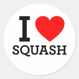 I Kärlek Squash Runt Klistermärke