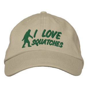 I kärlek Squatches Broderad Keps