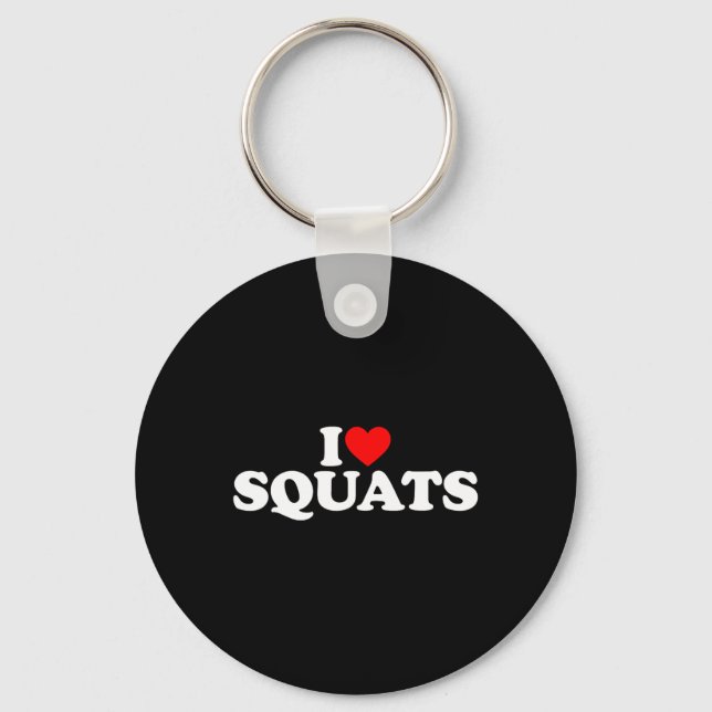 I Kärlek Squats Workout Gym Nyckelring (Framsida)
