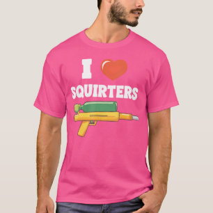 I Kärlek Squirters Funny Squirt Vatten Gun Humor T Shirt