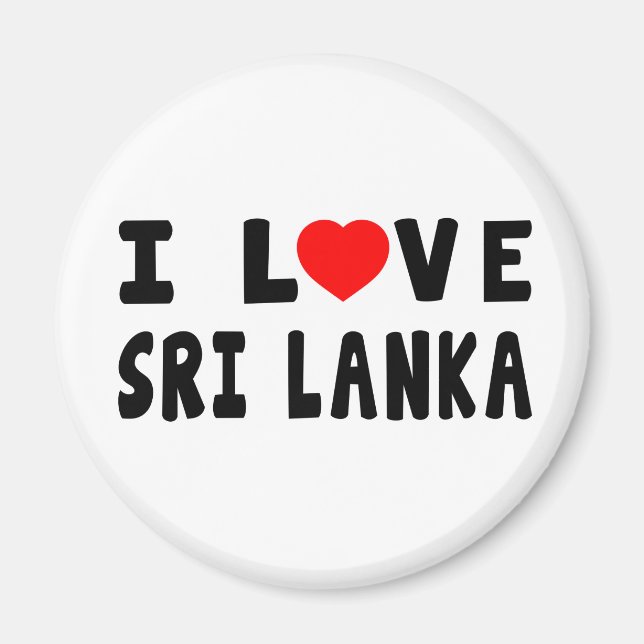 I Kärlek Sri Lanka Magnet (Framsidan)