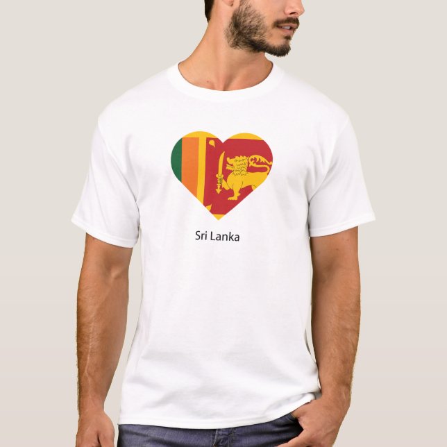 I Kärlek Sri Lanka T Shirt (Framsida)
