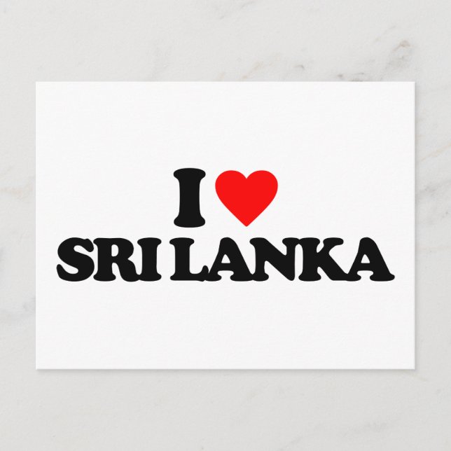 I KÄRLEK SRI LANKA VYKORT (Framsida)