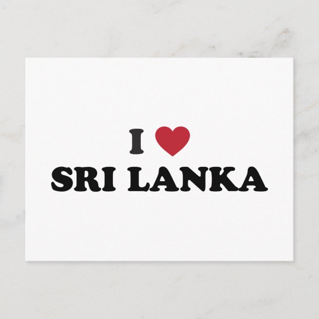 I Kärlek Sri Lanka Vykort (Framsida)