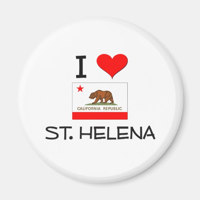 I Kärlek ST. HELENA Kalifornien Magnet (Framsidan)