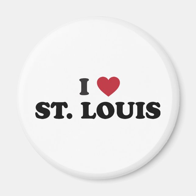 I Kärlek St. Louis Missouri Magnet (Framsidan)