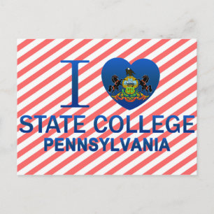 I Kärlek State College, PA Vykort