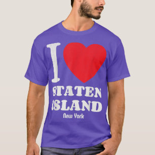 I Kärlek Staten Island Newyork Älskare Retro Distr T Shirt