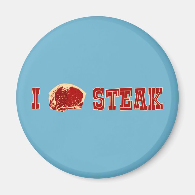 I Kärlek Steak Magnet (Framsidan)