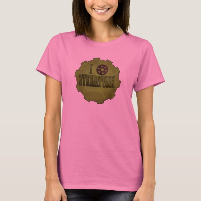 I kärlek Steampunk T Shirt (Framsida)