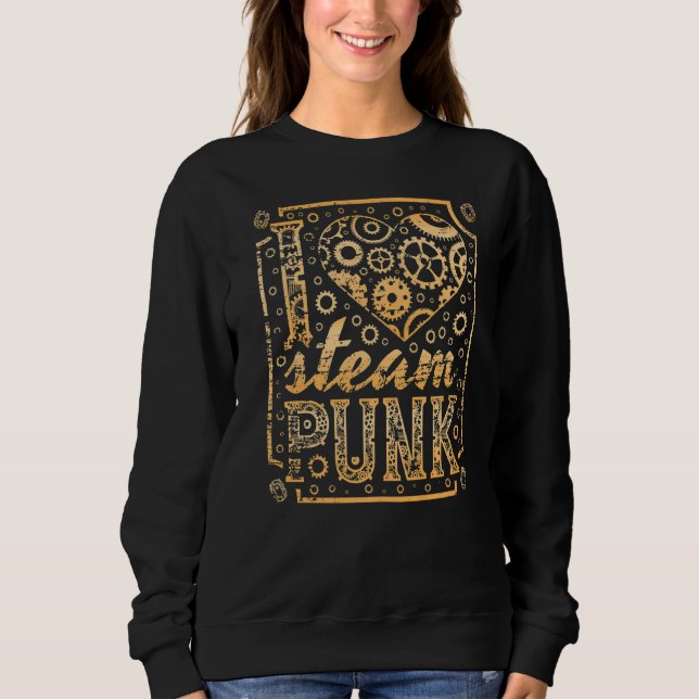 I Kärlek Steampunk T Shirt (Framsida)
