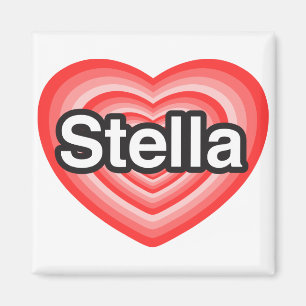 I kärlek Stella. Jag kärlek du Stella. Hjärta Magnet