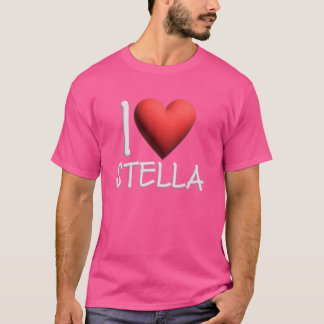 I Kärlek Stella Namn Personlig Girl Woman Friend T Shirt