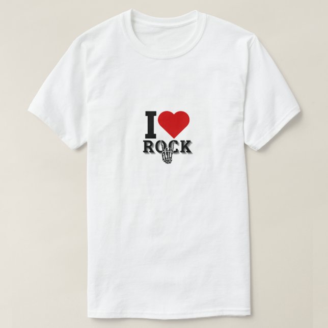 I KÄRLEK STEN - ROCK AND ROLL ÄLSKARE T SHIRT (Design framsida)