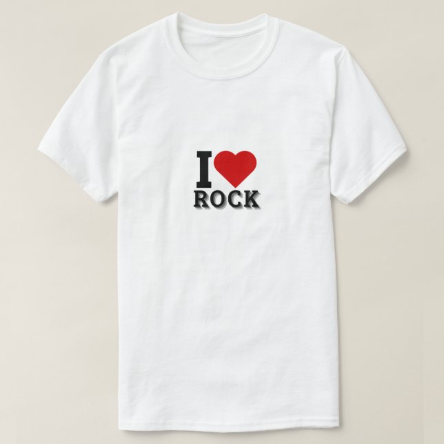 I KÄRLEK STEN - ROCK AND ROLL ÄLSKARE T SHIRT (Design framsida)