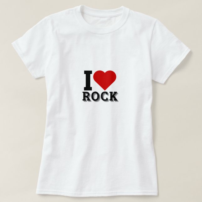 I KÄRLEK STEN - ROCK AND ROLL ÄLSKARE T SHIRT (Design framsida)