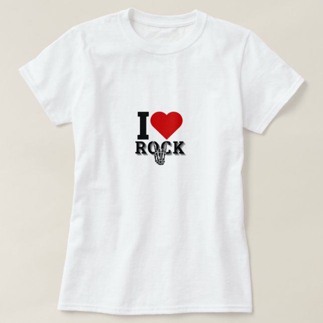 I KÄRLEK STEN - ROCK AND ROLL ÄLSKARE T SHIRT (Design framsida)