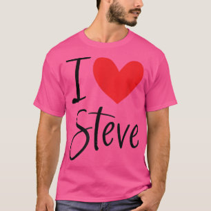 I Kärlek Steve Namn Heart Personlig Manar Guy BFF T Shirt