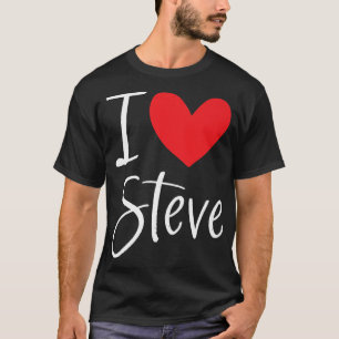 I Kärlek Steve Namn Personlig Boy Man BFF Friend T Shirt