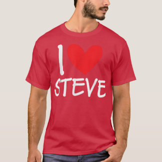 I Kärlek Steve Namn Personlig Manar Guy BFF Friend T Shirt