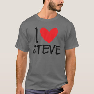 I Kärlek Steve Namn Personlig Manar Guy BFF Friend T Shirt