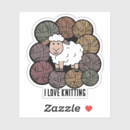 "I kärlek stickande" dekal