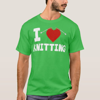 I kärlek stickande KnittingTShirt T Shirt