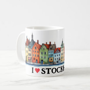 I Kärlek Stockholm Sverige Resor Kaffe Kaffemugg