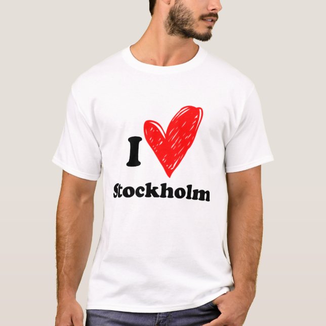 I kärlek Stockholm T-Shirt (Framsida)