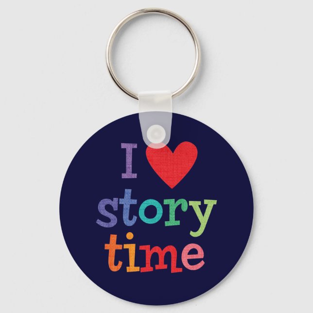 I Kärlek Storytime T-Shirts & Gifts Nyckelring (Framsida)