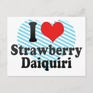 I Kärlek Strawberry + Daiquiri Vykort