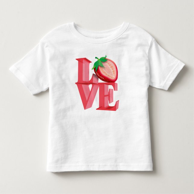 I KÄRLEK STRAWBERRY T-SHIRT (Framsida)
