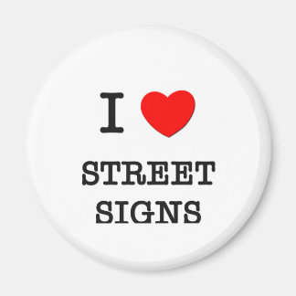 I Kärlek Street Signs Magnet