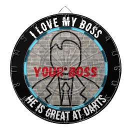 I kärlek stressar mitt spel om roligt i chef, mitt darttavla