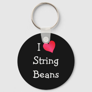 I Kärlek String Beans Nyckelring