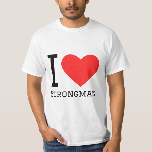 I kärlek strongman t shirt (Framsida)
