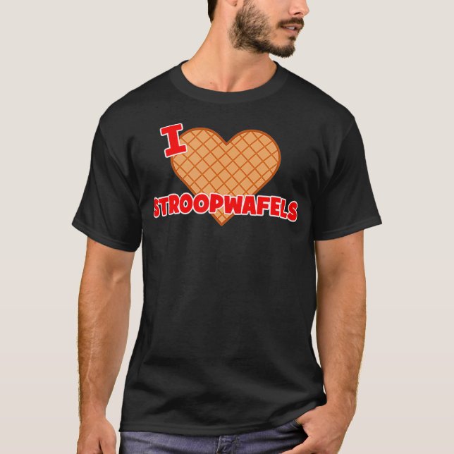 I Kärlek Stroopwafels T Shirt (Framsida)