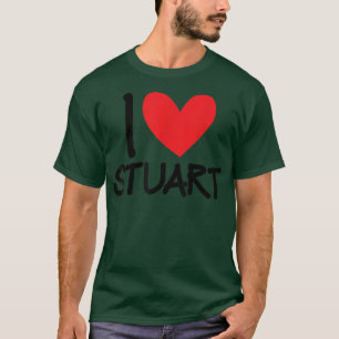 I Kärlek Stuart Namn Personlig Manar Guy BFF Frien T Shirt