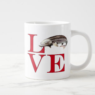 I Kärlek Sturgeon Jumbo Mugg
