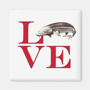 I Kärlek Sturgeon Magnet