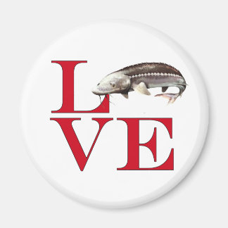 I Kärlek Sturgeon Magnet