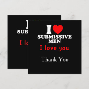 I Kärlek Submission Manar-Funny Bold Påstående Tee Inbjudningar