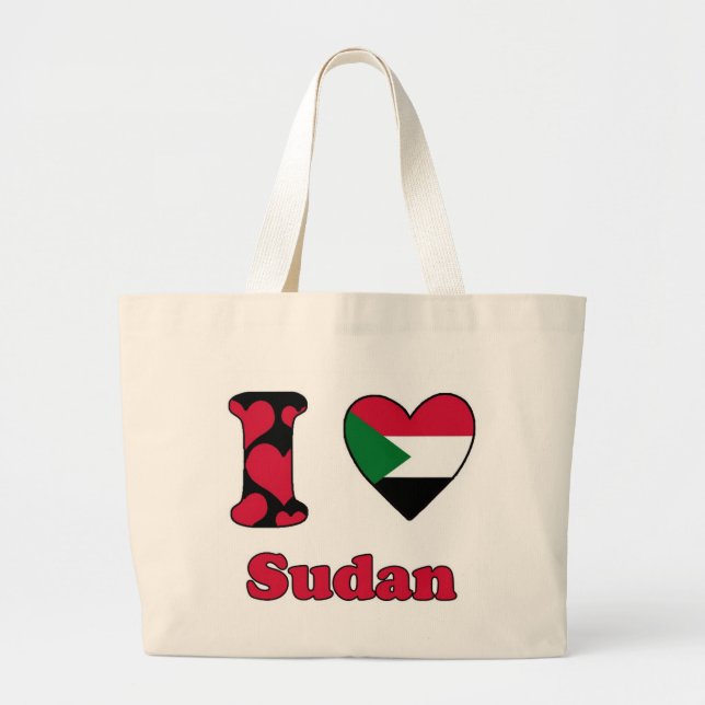 I kärlek Sudan Jumbo Tygkasse (Framsidan)