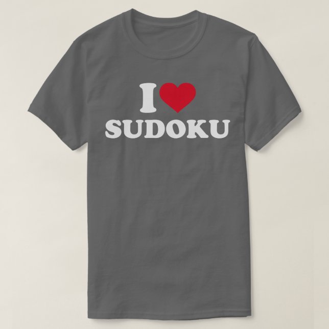 I kärlek Sudoku T Shirt (Design framsida)